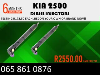 Kia 2500 Diesel Injectors For Sale Or Recon