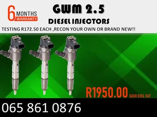 Gwm 2.5 Diesel Injectors For Sale Or Recon