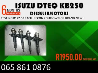 Isuzu Dteq Kb250 Diesel Injectors For Sale Or Recon