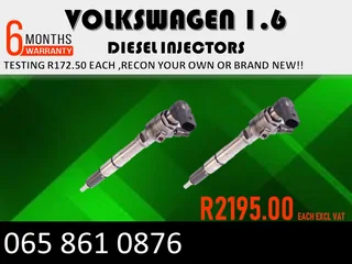 Volkswagen 1.6 Diesel Injectors For Sale Or Recon