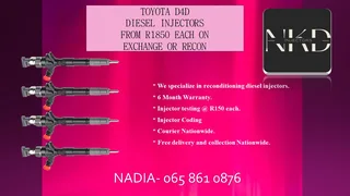 Toyota D4d Diesel Injectors For Sale Or To Recon