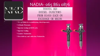 Toyota 1kd Diesel Injectors For Sale Or Same Day Recon