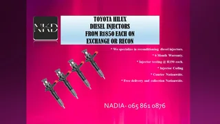 Toyota Hilux Diesel Injectors For Sale Or To Recon The Same Day