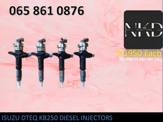 Isuzu Dteq Kb250 Diesel Injectors For Sale With Test Report