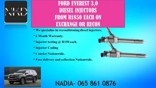Ford Everest (3.0/bt50) Diesel Injectors For Sale Or To Recon