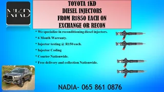 Toyota 1kd Diesel Injectors For Sale With Test Report