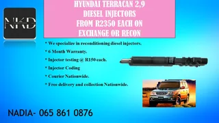 Hyundai Terrican 2.9 Diesel Injectors For Sale With Test Report