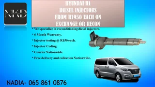 Hyu Dai H1 Diesel Injectors For Sale Or To Recon