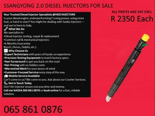 Ssangyong 2.0 Diesel Injectors For Sale Or To Recon
