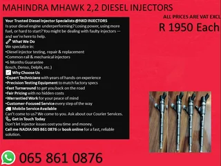 Mahindra Mhawk 2.2 Diesel Injectors For Sale Or To Recon