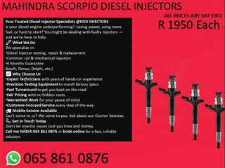 Mahindra Scorpio Diesel Injectors For Sale With 6 Months Warranty