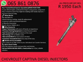 Chevrolet Captiva Diesel Injectors For Sale With 6 Months Warranty