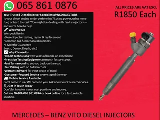 Mercedes Benz Vito Diesel Injectors For Sale With 6 Months Warranty