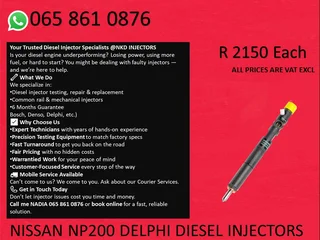 Nissan Np200 Diesel Injectors For Sale With 6 Months Warranty