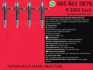 Toyota Hilux Diesel Injectors For Sale With 6 Months Warranty