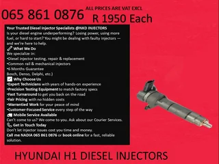 Hyundai H1 Diesel Injectors For Sale With 6 Months Warranty