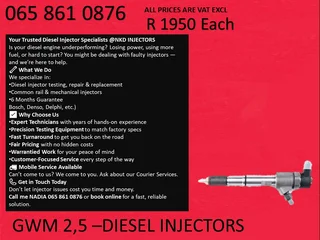 Gwm 2.5 Diesel Injectors For Sale With 6 Months Warranty