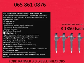 Ford Ranger 3.0 Diesel Injectors For Sale With 6 Months Warranty