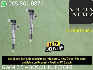 Gwm 2.5 Diesel Injectors For Sale Or To Recon
