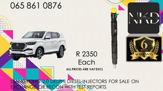 Ssangyoung 2.0 Diesel Injectors For Sale With Warranty