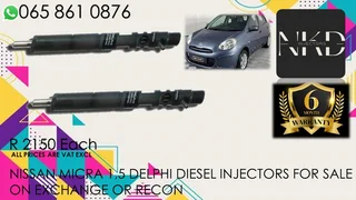 Nissan Micra 1.5 Diesel Injectors For Sale With Warranty