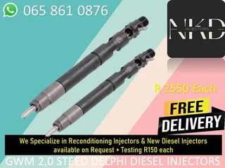 Gwm 2.0 Steed Diesel Injectors For Sale Nationwide
