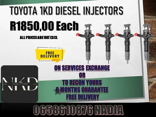 Toyota 1kd Diesel Injectors For Sale Or Recon