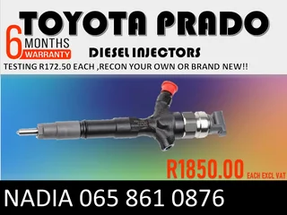 Tpypta Prado Diesel Injectors For Sale Or Recon