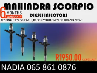 Mahindra Scorpio Diesel Injectors For Sale Or Recon