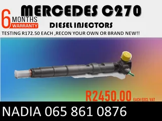 Mercedes C270 Diesel Injectors For Sale Or Recon