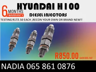 Hyundai H100 Diesel Injectors For Sale Or Recon