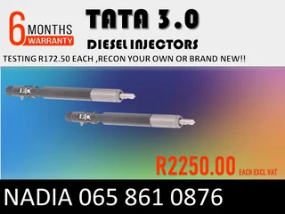Tata 3.0 Diesel Injectors For Sale Or Recon