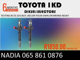 Toyota 1kd Diesel Injectors For Sale Or Recon