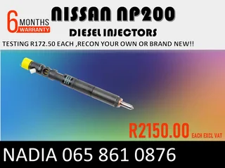 Nissan Np200 Diesel Injectors For Sale Or Recon