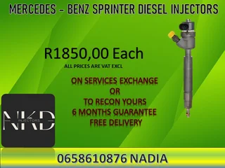 Mercedes Benz Sprinter Diesel Injectors For Sale Or Recon