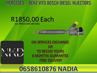 Mercedes Benz Vito Diesel Injectors For Sale Or Recon