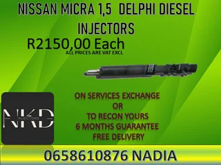 Nissan Micra 1.5 Diesel Injectors For Sale Or To Recon
