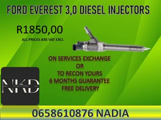 Ford Everest (3.0/bt50) Diesel Injectors For Sale Or To Recon