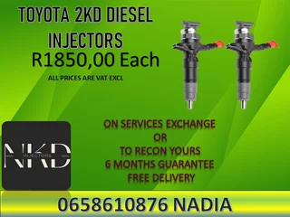 Toyota 2kd Diesel Injectors For Sale Or Recon