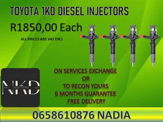 Toyota 1kd Diesel Injectors For Sale Or Recon