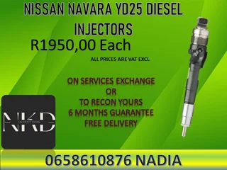 Nissan Navara Yd25 Diesel Injectors For Sale Or Recon