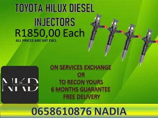 Toyota Hilux Diesel Injectors For Sale Or Recon