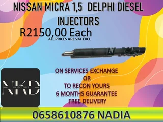 Nissan Micra 1.5 Diesel Injectors For Sale With Warranty