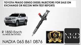 Toyota Prado Diesel Injectors For Sale Or Recon
