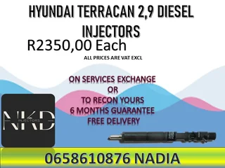 Hyundai Terrican 2.9 Diesel Injectors For Sale Or Recon