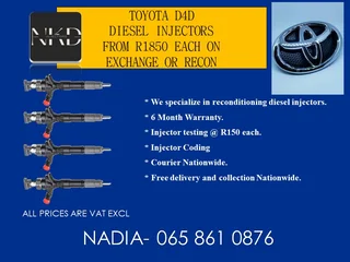 Toyota D4d Diesel Injectors For Sale Nationwide