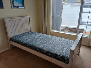 Single bed and mattress