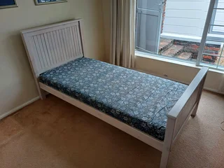 Single bed and mattress