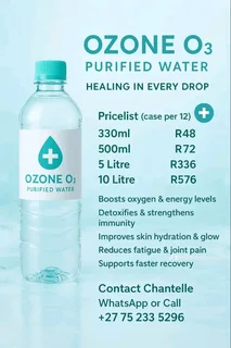 Hydrotherapy treatment and Ozonated water and refill services