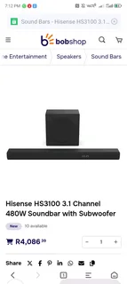 3.1 Hisense sound bar urgent sale